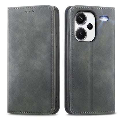For Xiaomi Redmi Note 13 Pro+ 5G Leather Wallet Case Magnetic Closing Skin-touch Phone Cover