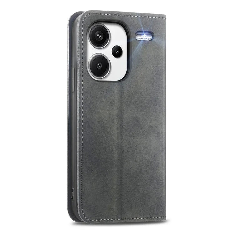 For Xiaomi Redmi Note 13 Pro+ 5G Leather Wallet Case Magnetic Closing Skin-touch Phone Cover