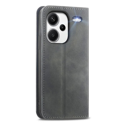 For Xiaomi Redmi Note 13 Pro+ 5G Leather Wallet Case Magnetic Closing Skin-touch Phone Cover