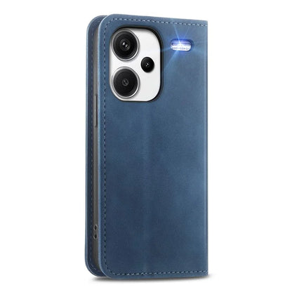 For Xiaomi Redmi Note 13 Pro+ 5G Leather Wallet Case Magnetic Closing Skin-touch Phone Cover