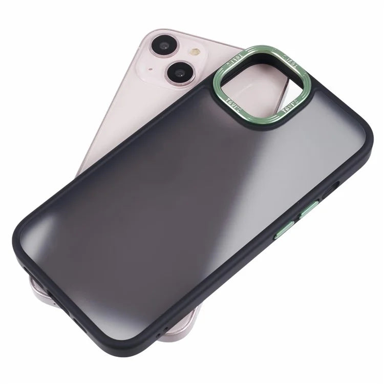 TGVI'S Vibrant Series For iPhone 14 Plus Phone Case Bump Proof PC+TPU Metal Camera Ring Shell