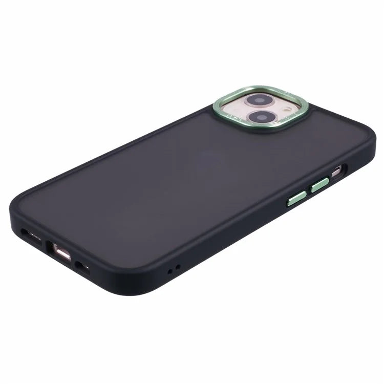 TGVI'S Vibrant Series For iPhone 14 Plus Phone Case Bump Proof PC+TPU Metal Camera Ring Shell