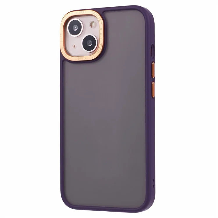 TGVI'S Vibrant Series For iPhone 14 Plus Phone Case Bump Proof PC+TPU Metal Camera Ring Shell
