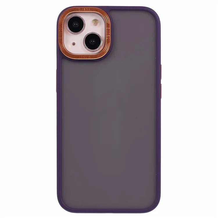 TGVI'S Vibrant Series For iPhone 14 Plus Phone Case Bump Proof PC+TPU Metal Camera Ring Shell