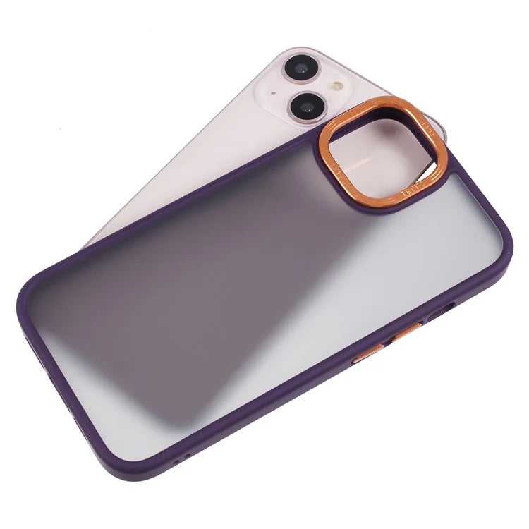 TGVI'S Vibrant Series For iPhone 14 Plus Phone Case Bump Proof PC+TPU Metal Camera Ring Shell