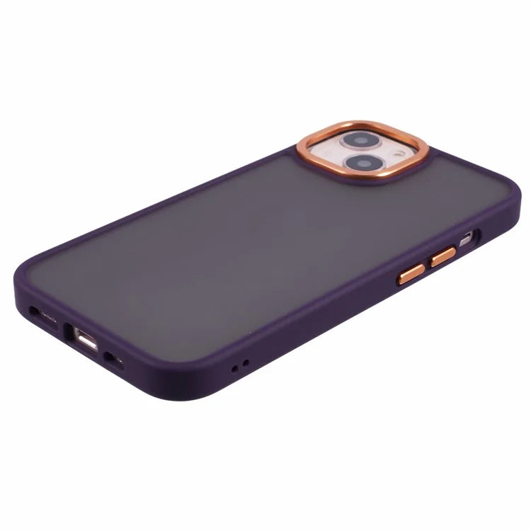 TGVI'S Vibrant Series For iPhone 14 Plus Phone Case Bump Proof PC+TPU Metal Camera Ring Shell