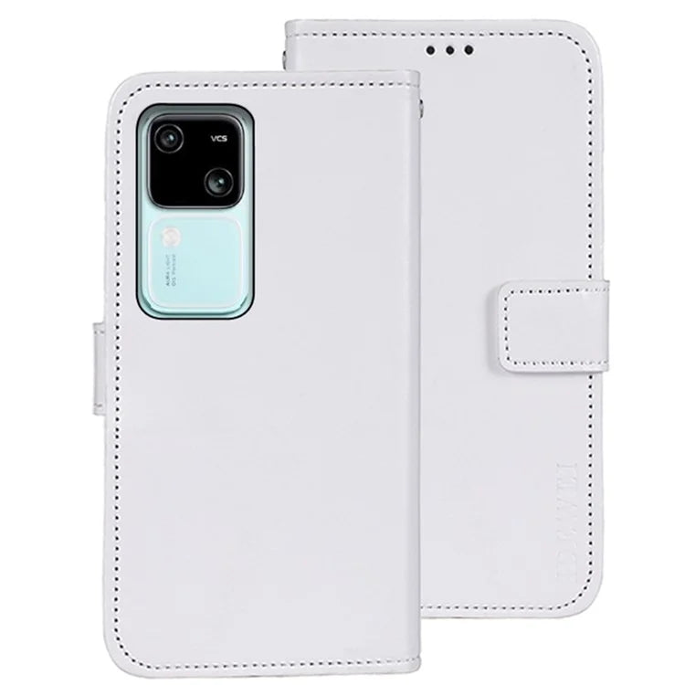 IDEWEI For vivo V30 5G Case Crazy Horse Card Holder PU Leather Stand Phone Cover