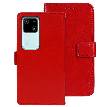 IDEWEI For vivo V30 5G Case Crazy Horse Card Holder PU Leather Stand Phone Cover