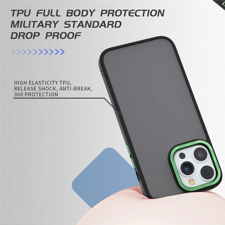 TGVI'S Vibrant Series For iPhone 14 Pro Max Case Metal Camera Ring PC+TPU Phone Cover