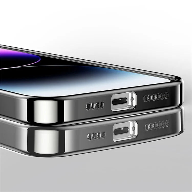 For iPhone 13 Pro Cell Phone Cases Electroplating PC+TPU Back Cover with Lens Film