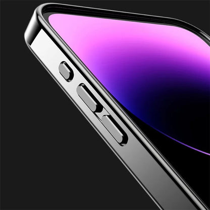 For iPhone 13 Pro Cell Phone Cases Electroplating PC+TPU Back Cover with Lens Film