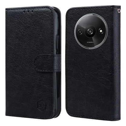 For Xiaomi Redmi A3 / Poco C61 4G Case Solid Color Leather Folding Stand Wallet Leather Phone Cover