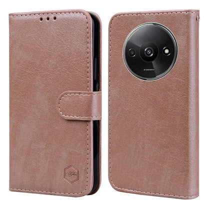 For Xiaomi Redmi A3 / Poco C61 4G Case Solid Color Leather Folding Stand Wallet Leather Phone Cover