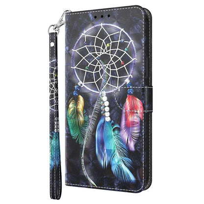 For Xiaomi Redmi A3 / Poco C61 4G Phone Case 3D Pattern Printing Magnetic Clasp Leather Wallet Cover