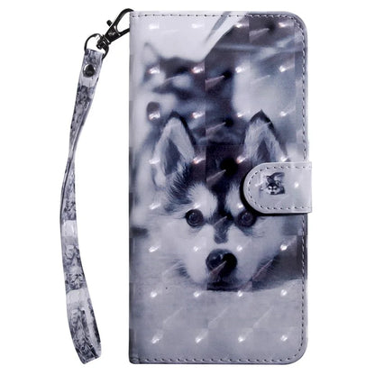 For Xiaomi Redmi A3 / Poco C61 4G Phone Case 3D Pattern Printing Magnetic Clasp Leather Wallet Cover