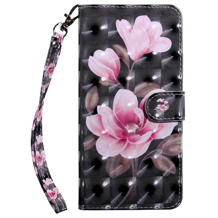 For Xiaomi Redmi A3 / Poco C61 4G Phone Case 3D Pattern Printing Magnetic Clasp Leather Wallet Cover