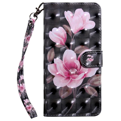 For Xiaomi Redmi A3 / Poco C61 4G Phone Case 3D Pattern Printing Magnetic Clasp Leather Wallet Cover