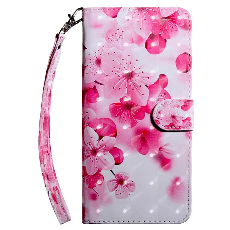 For Xiaomi Redmi A3 / Poco C61 4G Phone Case 3D Pattern Printing Magnetic Clasp Leather Wallet Cover