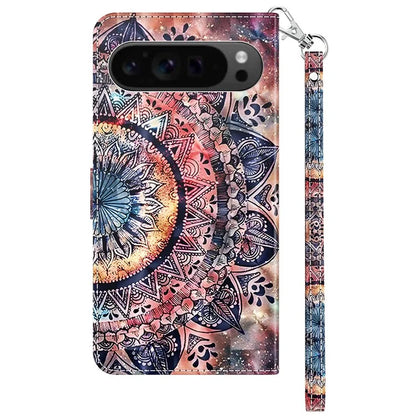 For Google Pixel 9 / Pixel 9 Pro Case Pattern Printing Phone Leather Cover with Wallet Card Slots