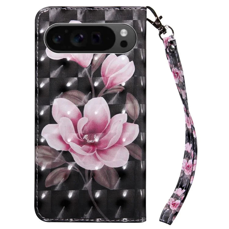 For Google Pixel 9 / Pixel 9 Pro Case Pattern Printing Phone Leather Cover with Wallet Card Slots
