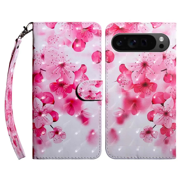 For Google Pixel 9 / Pixel 9 Pro Case Pattern Printing Phone Leather Cover with Wallet Card Slots