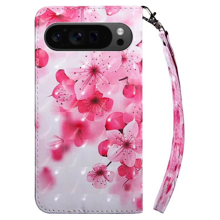 For Google Pixel 9 / Pixel 9 Pro Case Pattern Printing Phone Leather Cover with Wallet Card Slots