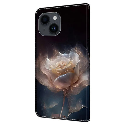 For iPhone 13 6.1 inch Case Pattern Printed Leather Bump Proof Phone Stand Cover