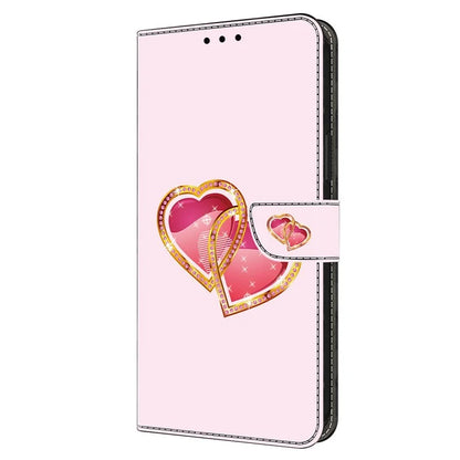 For iPhone 13 Pro Case Stand PU Leather Pattern Printing Phone Cover