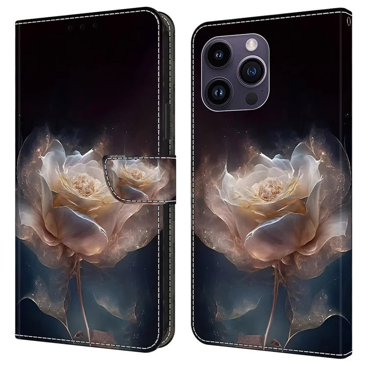 For iPhone 13 Pro Max 6.7 inch Wallet Case Pattern PU Leather Flip Stand Phone Cover