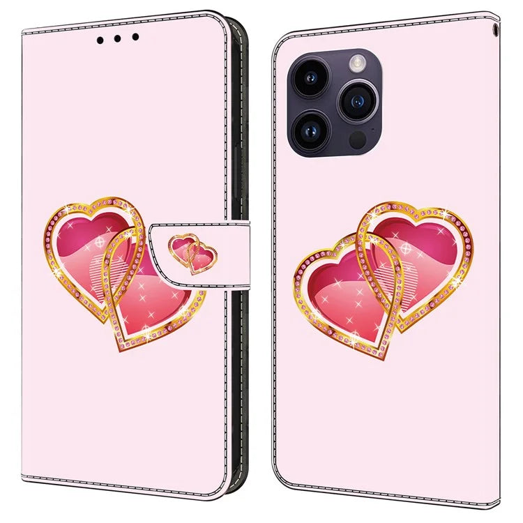 For iPhone 13 Pro Max 6.7 inch Wallet Case Pattern PU Leather Flip Stand Phone Cover