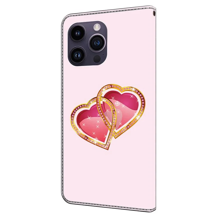 For iPhone 13 Pro Max 6.7 inch Wallet Case Pattern PU Leather Flip Stand Phone Cover