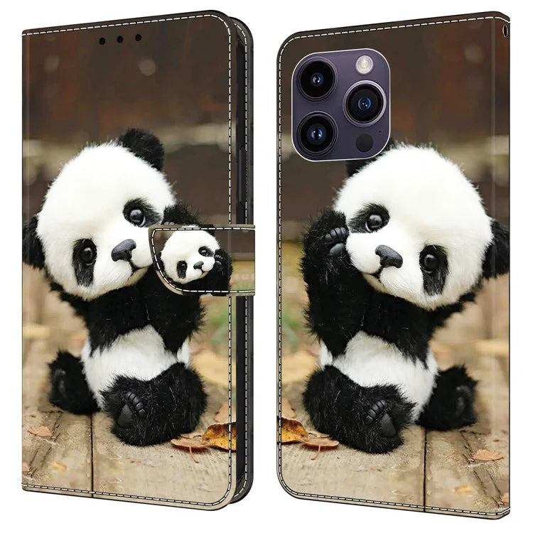 For iPhone 13 Pro Max 6.7 inch Wallet Case Pattern PU Leather Flip Stand Phone Cover