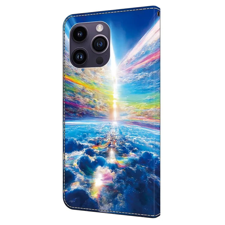 For iPhone 13 Pro Max 6.7 inch Wallet Case Pattern PU Leather Flip Stand Phone Cover