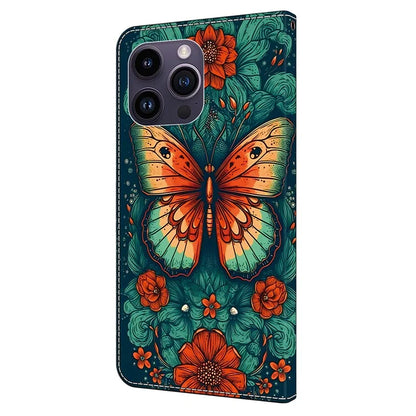 For iPhone 13 Pro Max 6.7 inch Wallet Case Pattern PU Leather Flip Stand Phone Cover