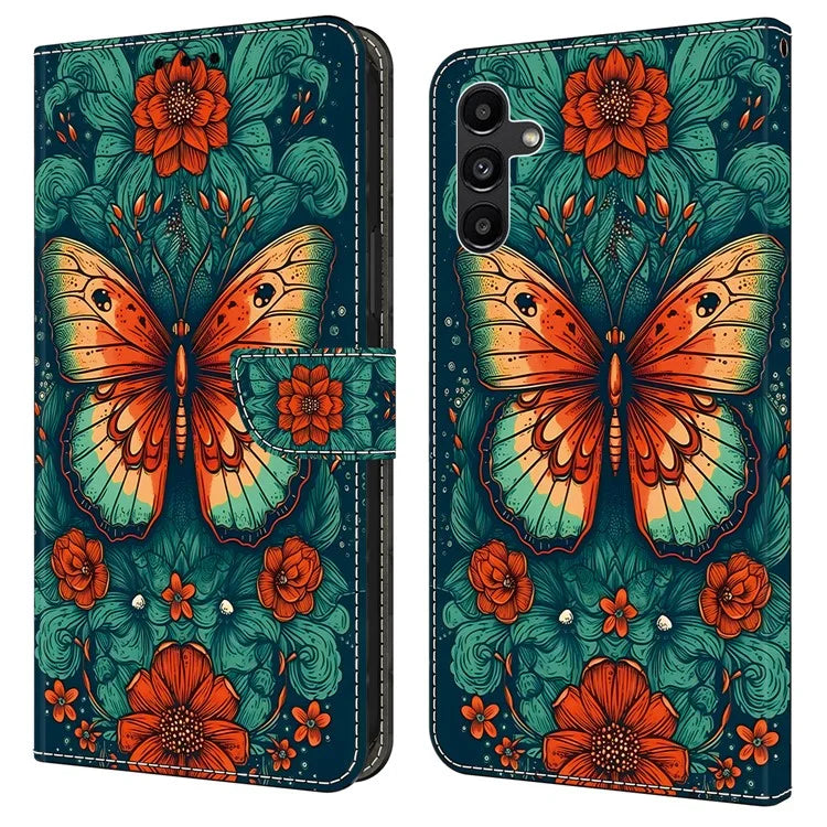 For Samsung Galaxy A54 5G Case PU Leather Card / Cash Slots Stand Flip Phone Cover