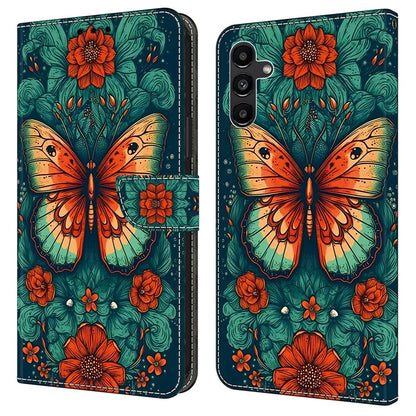 For Samsung Galaxy A54 5G Case PU Leather Card / Cash Slots Stand Flip Phone Cover