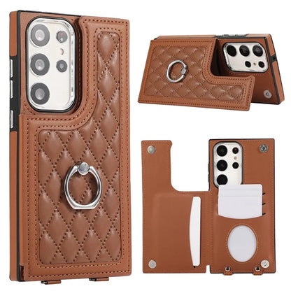 For Samsung Galaxy S24 Ultra Cell Phone Back Cover Pattern Printing Leather Stand