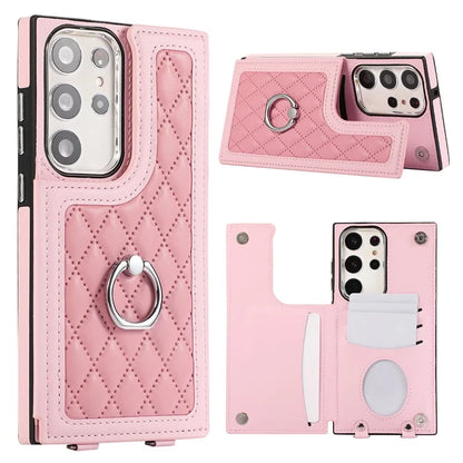 For Samsung Galaxy S24 Ultra Cell Phone Back Cover Pattern Printing Leather Stand