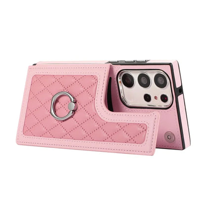 For Samsung Galaxy S24 Ultra Cell Phone Back Cover Pattern Printing Leather Stand