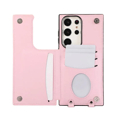For Samsung Galaxy S24 Ultra Cell Phone Back Cover Pattern Printing Leather Stand