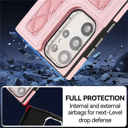 For Samsung Galaxy S24 Ultra Cell Phone Back Cover Pattern Printing Leather Stand