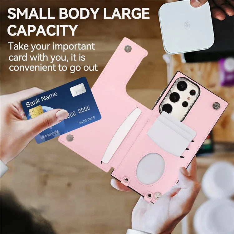 For Samsung Galaxy S24 Ultra Cell Phone Back Cover Pattern Printing Leather Stand