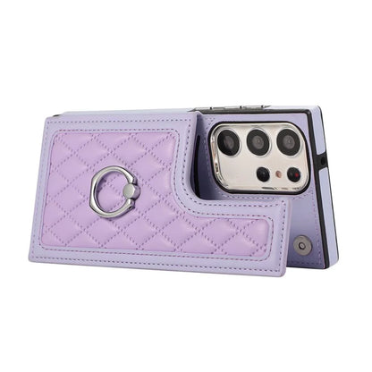 For Samsung Galaxy S24 Ultra Cell Phone Back Cover Pattern Printing Leather Stand