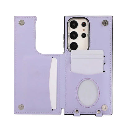 For Samsung Galaxy S24 Ultra Cell Phone Back Cover Pattern Printing Leather Stand