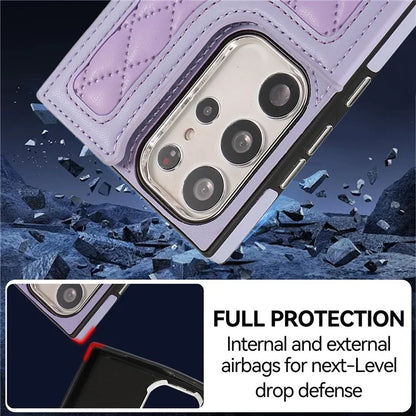 For Samsung Galaxy S24 Ultra Cell Phone Back Cover Pattern Printing Leather Stand