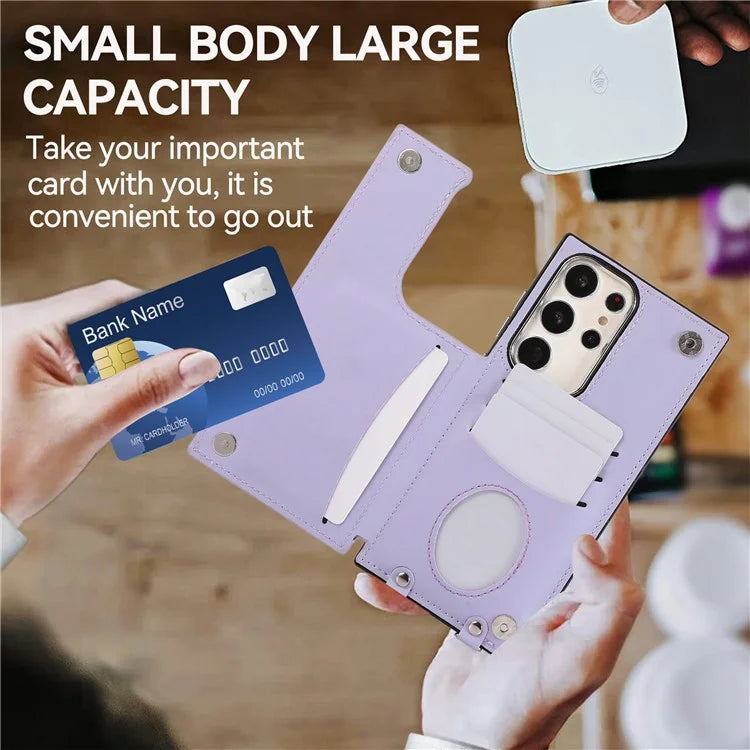 For Samsung Galaxy S24 Ultra Cell Phone Back Cover Pattern Printing Leather Stand