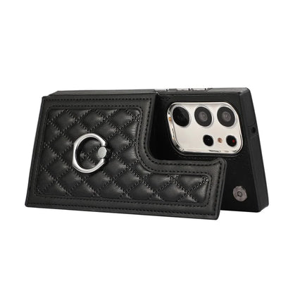 For Samsung Galaxy S24 Ultra Cell Phone Back Cover Pattern Printing Leather Stand