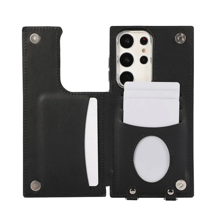 For Samsung Galaxy S24 Ultra Cell Phone Back Cover Pattern Printing Leather Stand