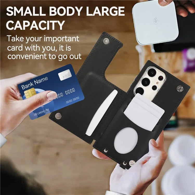 For Samsung Galaxy S24 Ultra Cell Phone Back Cover Pattern Printing Leather Stand