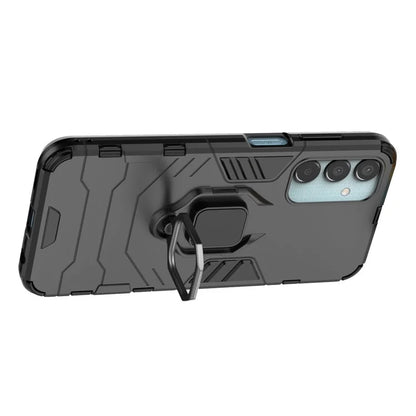 For Samsung Galaxy M15 5G Case with Ring Kickstand PC+TPU Shockproof Protective Phone Cover